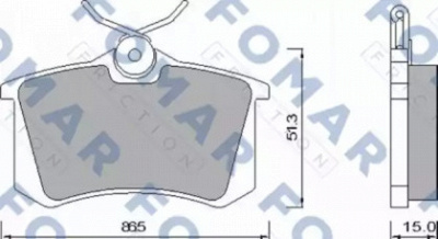 FOMAR FRICTION fo465381 -  Комплект тормозных колодок, дисковый тормоз